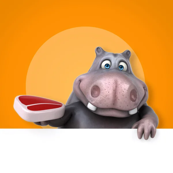 Fun cartoon Hippo — Stock Photo, Image