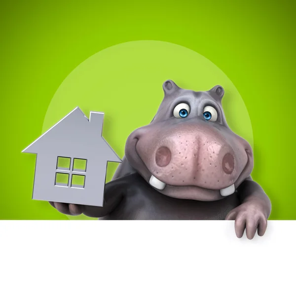 Fun cartoon Hippo — Stock Photo, Image