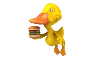 Eğlenceli çizgi film ördek