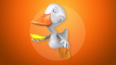 Eğlenceli çizgi film ördek