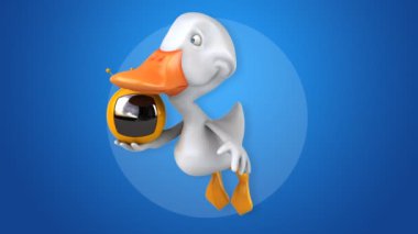 Eğlenceli çizgi film ördek