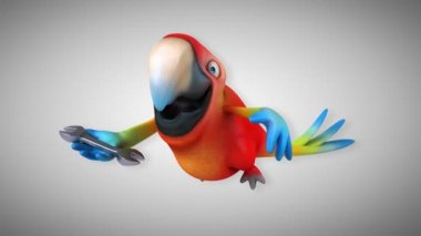 Eğlenceli çizgi film papağan