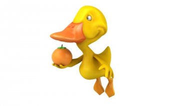 Eğlenceli çizgi film ördek