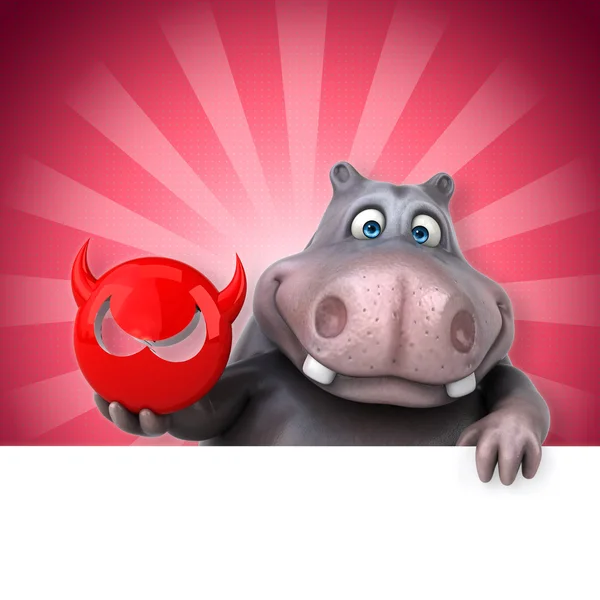 Fun cartoon Hippo — Stock Photo, Image