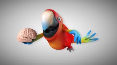 Eğlenceli çizgi film papağan