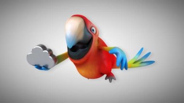 Eğlenceli çizgi film papağan