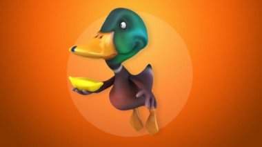 Eğlenceli çizgi film ördek