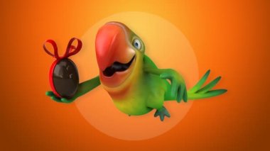 Eğlenceli çizgi film papağan