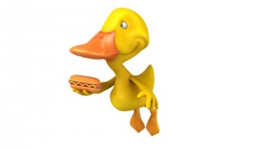 Eğlenceli çizgi film ördek