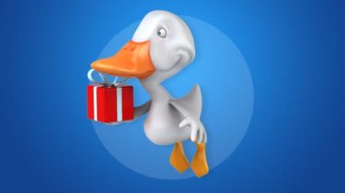 Eğlenceli çizgi film ördek