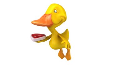 Eğlenceli çizgi film ördek