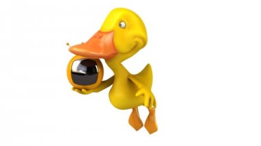 Eğlenceli çizgi film ördek