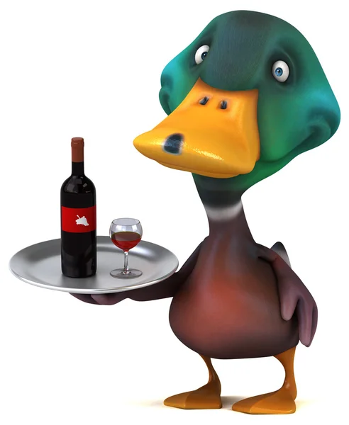 Lustige Cartoon-Ente — Stockfoto