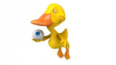 Eğlenceli çizgi film ördek