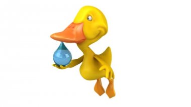 Eğlenceli çizgi film ördek