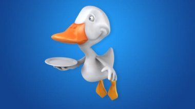 Eğlenceli çizgi film ördek