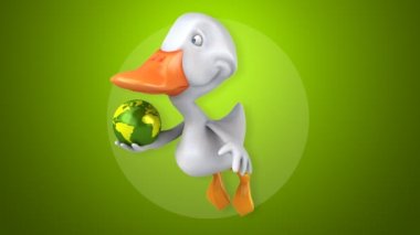 Eğlenceli çizgi film ördek