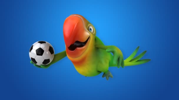 Papagaio de desenho animado engraçado — Vídeo de Stock