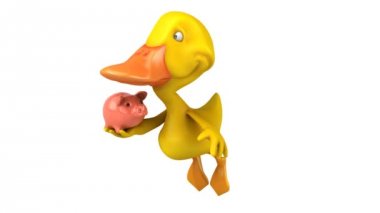 Eğlenceli çizgi film ördek