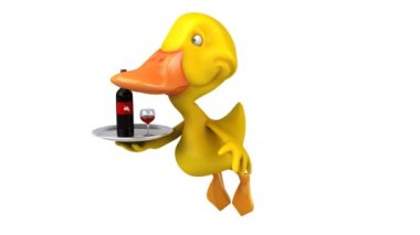 Eğlenceli çizgi film ördek