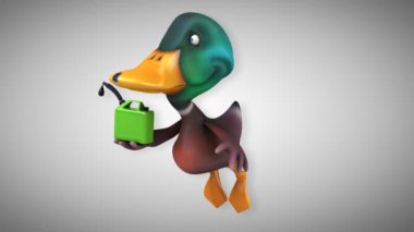 Eğlenceli çizgi film ördek