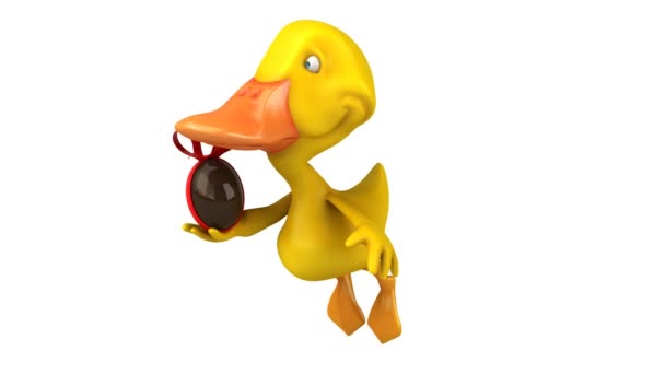 Fun cartoon Duck — Stock Video