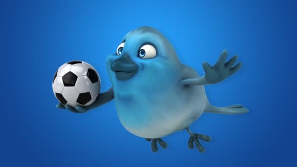 Веселий мультфільм Синій птах — стокове відео