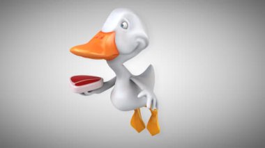Eğlenceli çizgi film ördek