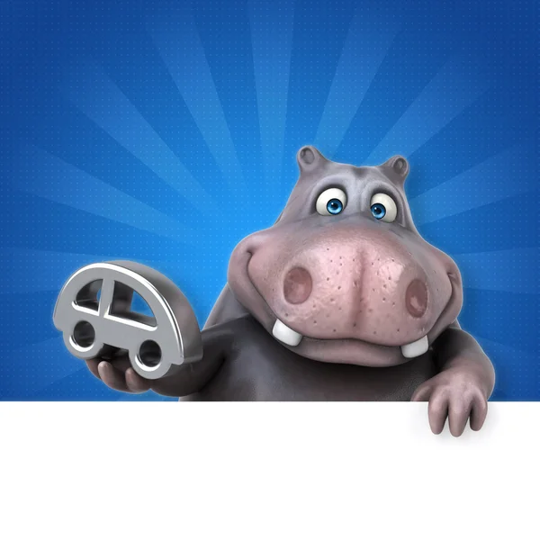 Fun cartoon Hippo — Stock Photo, Image