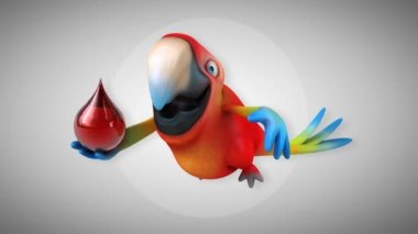 Eğlenceli çizgi film papağan