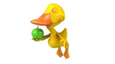 Eğlenceli çizgi film ördek