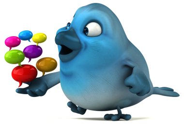 çizgi film mavi kuş