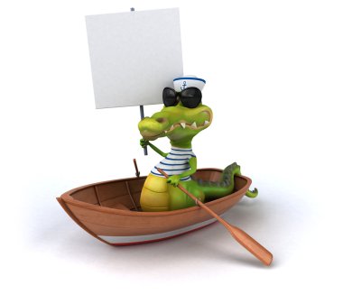 Eğlenceli çizgi film timsah