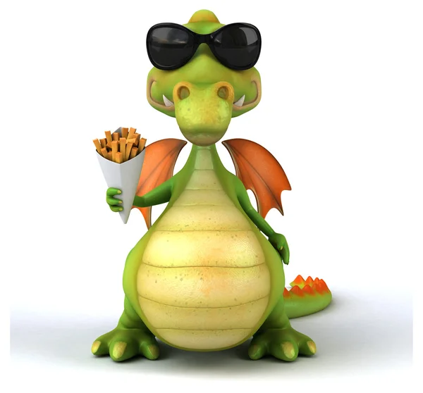 Leuke cartoon dragon — Stockfoto