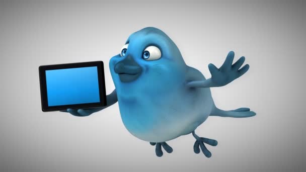 Веселий мультфільм Синій птах — стокове відео