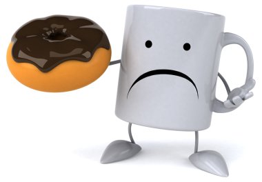 Eğlenceli çizgi film kupa