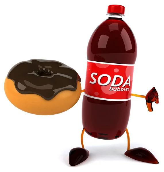 Botella de agua de soda de dibujos animados — Foto de Stock