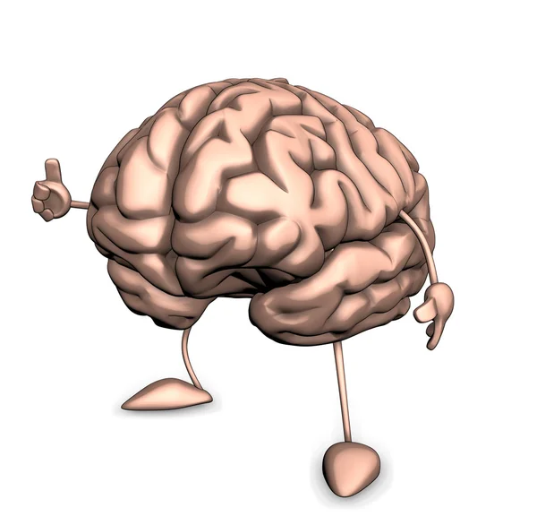 재미 있는 만화 뇌 — 스톡 사진