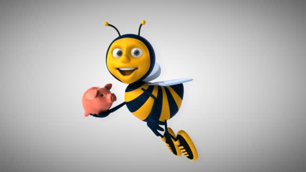 Pszczoła zabawne kreskówki — Wideo stockowe