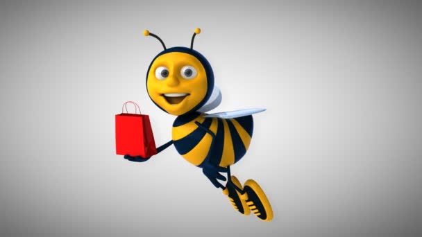 Eğlenceli çizgi film arı — Stok video