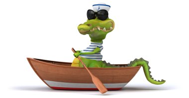 Eğlenceli çizgi film timsah