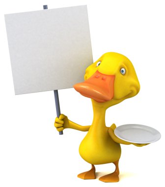 Eğlenceli çizgi film ördek