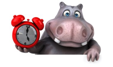 komik karikatür hipopotam 