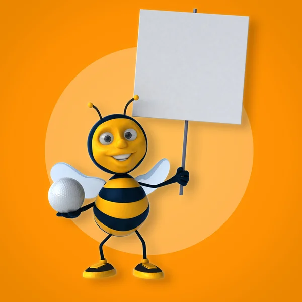 Leuke cartoon bee — Stockfoto