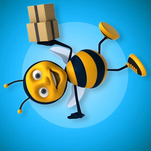 Leuke cartoon bee — Stockfoto