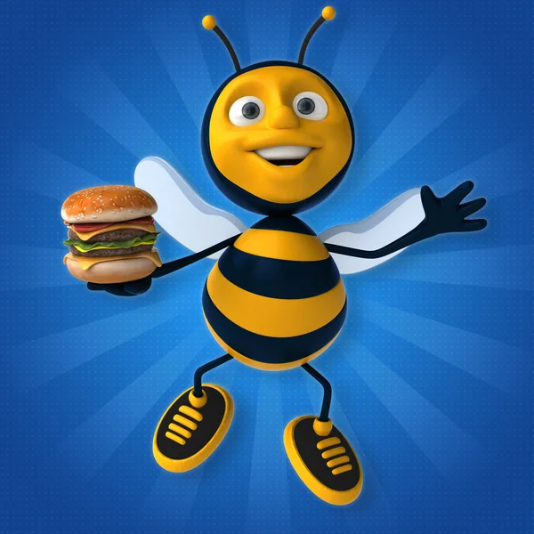 Leuke cartoon bee — Stockfoto