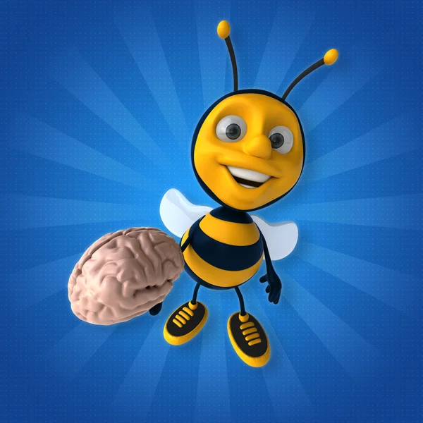 Leuke cartoon bee — Stockfoto