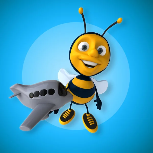 Fun cartoon bee — Stock Photo, Image