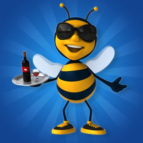 Leuke cartoon bee — Stockfoto