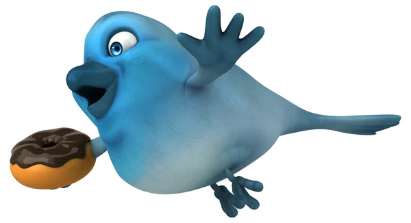 Uccello blu cartone animato — Foto Stock